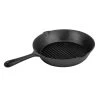Vogue Round Cast Iron Ribbed Skillet Pan 267mm -Kitchenware and Knives Sales m652 ribbedskilletpan1