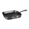 Vogue Square Cast Iron Ribbed Skillet Pan 241mm -Kitchenware and Knives Sales m653 ribbedskilletsquare1