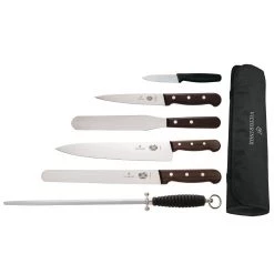 Victorinox 6 Piece Rosewood Knife Set With 20cm Chefs Knife With Wallet