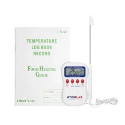 Special Offer Hygiplas Multistem Thermometer And Temperature Log Book
