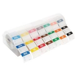 Vogue Removable Colour Coded Food Labels With 2" Dispenser -Kitchenware and Knives Sales s811 vogue removable day 1