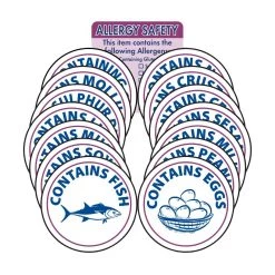 2 Inch Vogue Allergen Label Set (Pack Of 15)