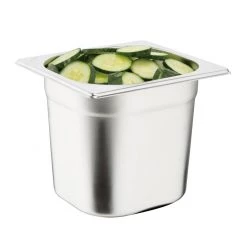 Vogue Stainless Steel Gastronorm Pan Set With Lids 1/6 (Pack Of 6) -Kitchenware and Knives Sales sa243 4