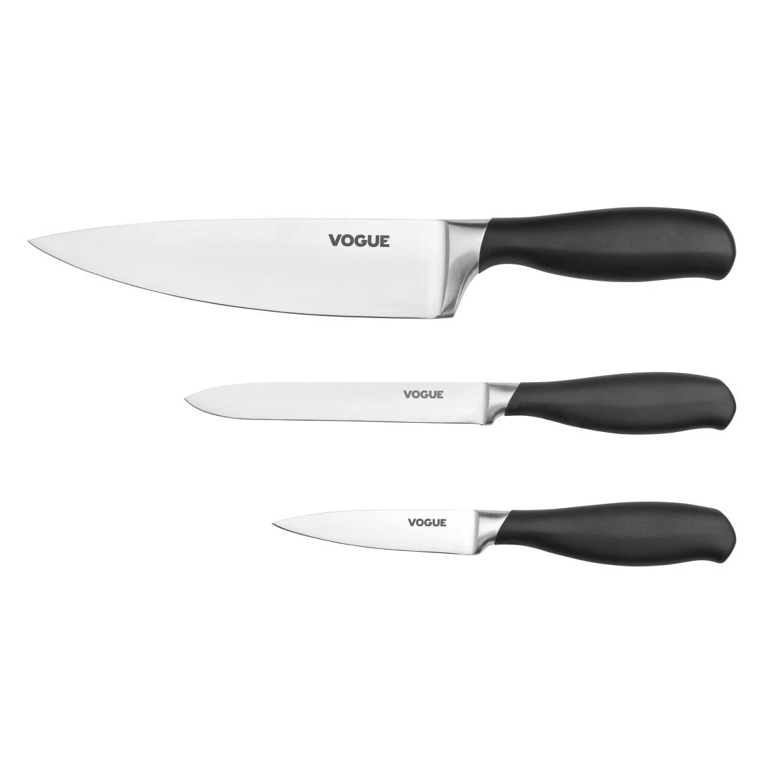 Vogue Prep Like A Pro 3-Piece Soft-Grip Knife Set 3 Vogue Prep Like A Pro 3-Piece Soft-Grip Knife Set