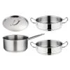 Vogue Cook Like A Pro 3-Piece Saucepan And Steamer Set -Kitchenware and Knives Sales sa616 primary
