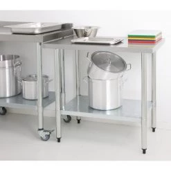 Vogue Stainless Steel Prep Table Without Upstand 600(D)mm -Kitchenware and Knives Sales t378 ststtable6