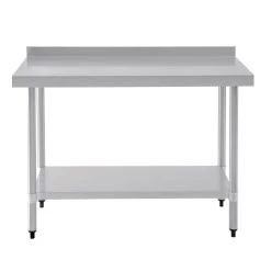 Vogue Stainless Steel Prep Table With Upstand 1200mm -Kitchenware and Knives Sales t381 1