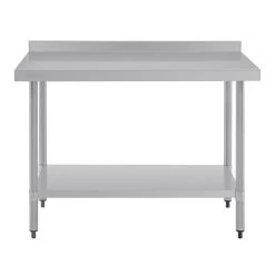 Vogue Stainless Steel Prep Table With Upstand 1200mm -Kitchenware and Knives Sales t381 2