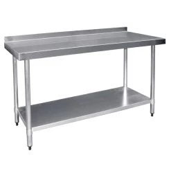 Vogue Stainless Steel Prep Table With Upstand 1800mm -Kitchenware and Knives Sales t381 t383 tablesecond2