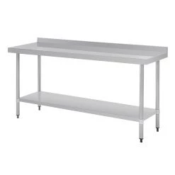 Vogue Stainless Steel Prep Table With Upstand 1800mm -Kitchenware and Knives Sales t383 3