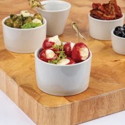Olympia Whiteware Contemporary Ramekins 90mm (Pack Of 12) -Kitchenware and Knives Sales u176 ls1