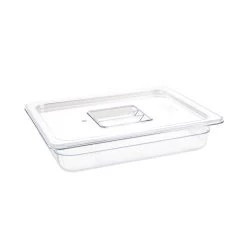 Vogue Polycarbonate 1/2 Gastronorm Container 100mm Clear -Kitchenware and Knives Sales u228 polycarbonategastronormcontainer2 1