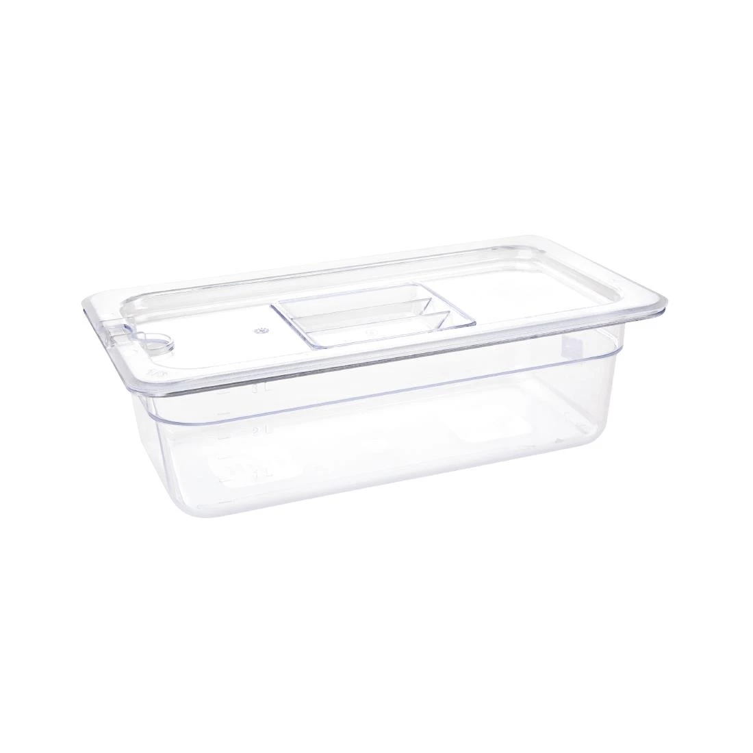 Vogue Polycarbonate 1/3 Gastronorm Container 100mm Clear 5 Vogue Polycarbonate 1/3 Gastronorm Container 100mm Clear - Image 3