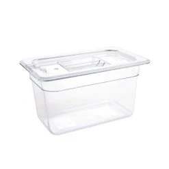 Vogue Polycarbonate 1/4 Gastronorm Container 150mm Clear -Kitchenware and Knives Sales u238 polycarbonategastronormcontainer3