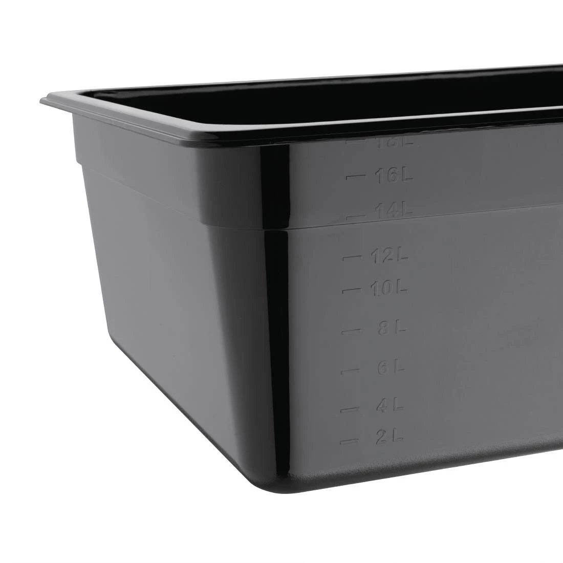 Vogue Polycarbonate 1/1 Gastronorm Container 150mm Black 7 Vogue Polycarbonate 1/1 Gastronorm Container 150mm Black - Image 5