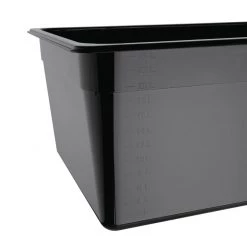 Vogue Polycarbonate 1/1 Gastronorm Container 200mm Black -Kitchenware and Knives Sales u457 blackpcgnfoodpan2