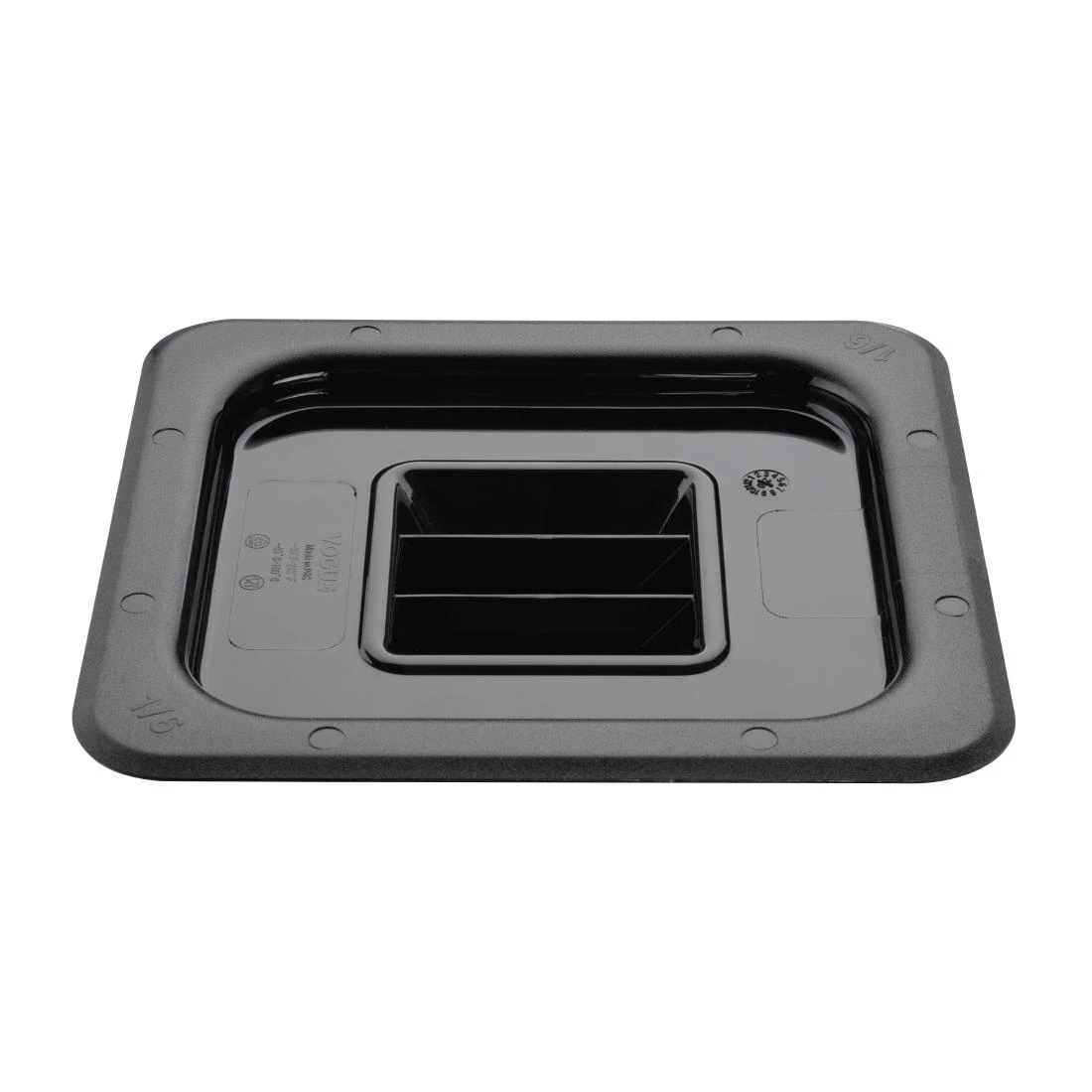 Vogue Polycarbonate 1/6 Gastronorm Lid Black 3 Vogue Polycarbonate 1/6 Gastronorm Lid Black