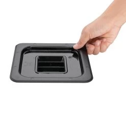 Vogue Polycarbonate 1/6 Gastronorm Lid Black 8 Vogue Polycarbonate 1/6 Gastronorm Lid Black -Kitchenware and Knives Sales u478 blackpclid2