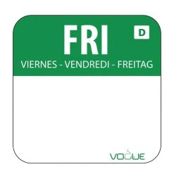 Vogue Dissolvable Food Rotation Labels Friday (Pack Of 1000)
