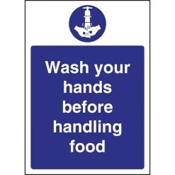Vogue Wash Hands Before Handling Food Sign