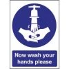 Vogue Now Wash Your Hands Sign -Kitchenware and Knives Sales w187 sign