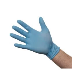 Non Branded Powder-Free Nitrile Gloves Blue (Pack Of 100)